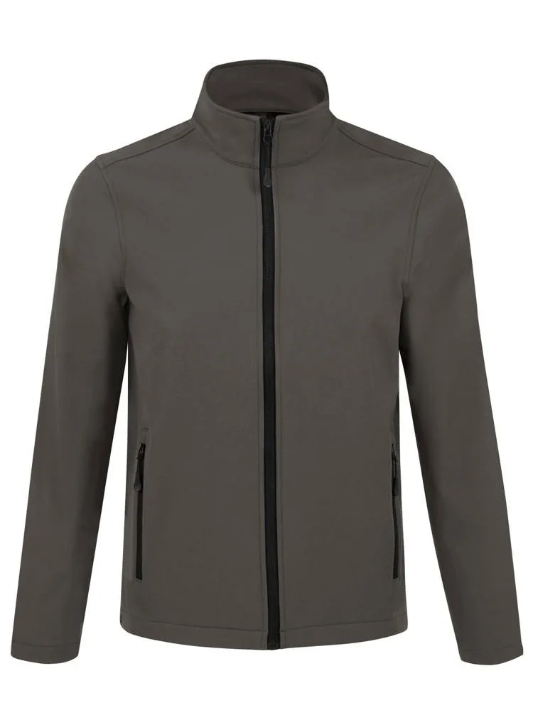 BS Visitor softshell jas 280 grm² donkergrijs pms 7540c - Hidalgo BS Visitor softshell jas, 280 gr/m², donkergrijs (pms 7540c)