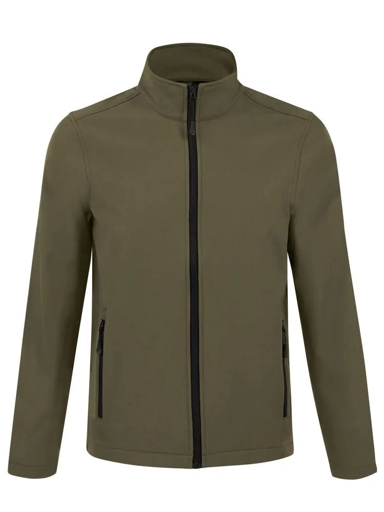 BS Visitor softshell jas 280 grm² military pms 7771c - Hidalgo BS Visitor softshell jas, 280 gr/m², military (pms 7771c)