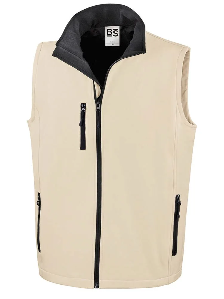 BS Traveller softshell bodywarmer 275 grm² gebroken wit 12-0304 tpg - Hidalgo BS Traveller softshell bodywarmer, 275 gr/m², gebroken wit (12-0304 tpg)