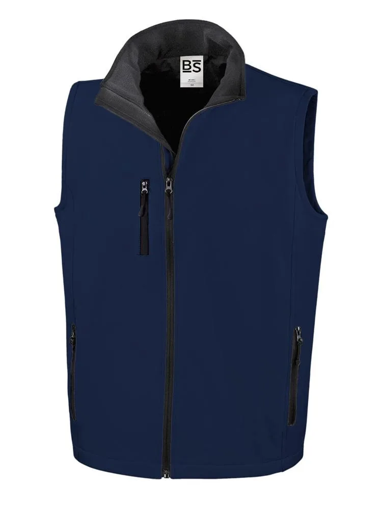 BS Traveller softshell bodywarmer 275 grm² navy pms 5395c - Hidalgo BS Traveller softshell bodywarmer, 275 gr/m², navy (pms 5395c)