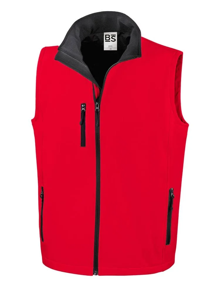BS Traveller softshell bodywarmer 275 grm² rood pms 186c - Hidalgo BS Traveller softshell bodywarmer, 275 gr/m², rood (pms 186c)