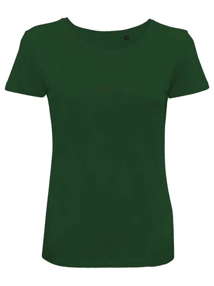 BS Moon dames t-shirt 150 grm² flessengroen - Hidalgo BS Moon dames t-shirt, 150 gr/m², flessengroen