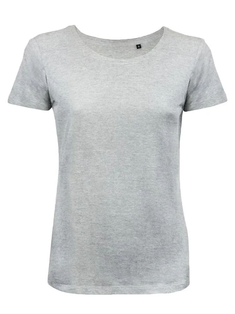 BS Moon dames t-shirt 150 grm² grijs melee - Hidalgo BS Moon dames t-shirt, 150 gr/m², grijs melee