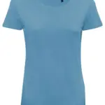 BS Moon dames t-shirt 150 grm² middenblauw - Hidalgo BS Moon dames t-shirt, 150 gr/m², middenblauw