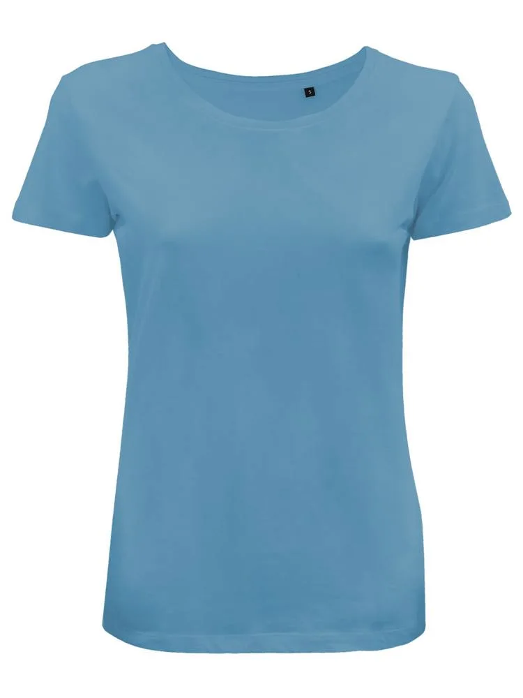 BS Moon dames t-shirt 150 grm² middenblauw - Hidalgo BS Moon dames t-shirt, 150 gr/m², middenblauw
