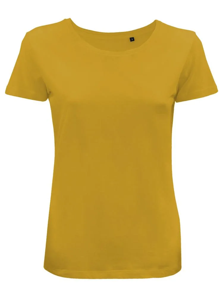 BS Moon dames t-shirt 150 grm² mosterdgeel - Hidalgo BS Moon dames t-shirt, 150 gr/m², mosterdgeel