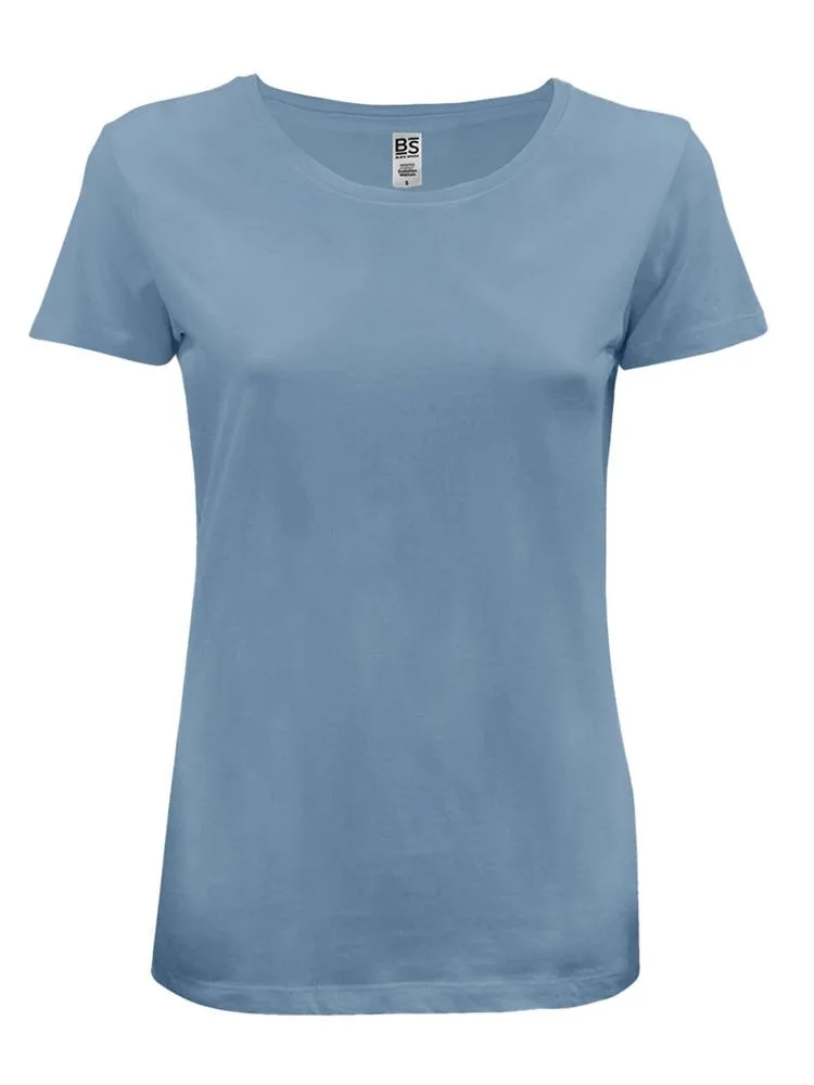 BS Evolution dames t-shirt 150 grm² middenblauw - Hidalgo BS Evolution dames t-shirt, 150 gr/m², middenblauw