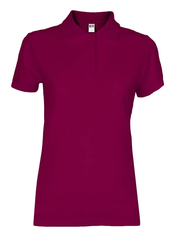 BS Evolution dames polo 180 grm² bordeaux pms 7428c - Hidalgo BS Evolution dames polo, 180 gr/m², bordeaux (pms 7428c)