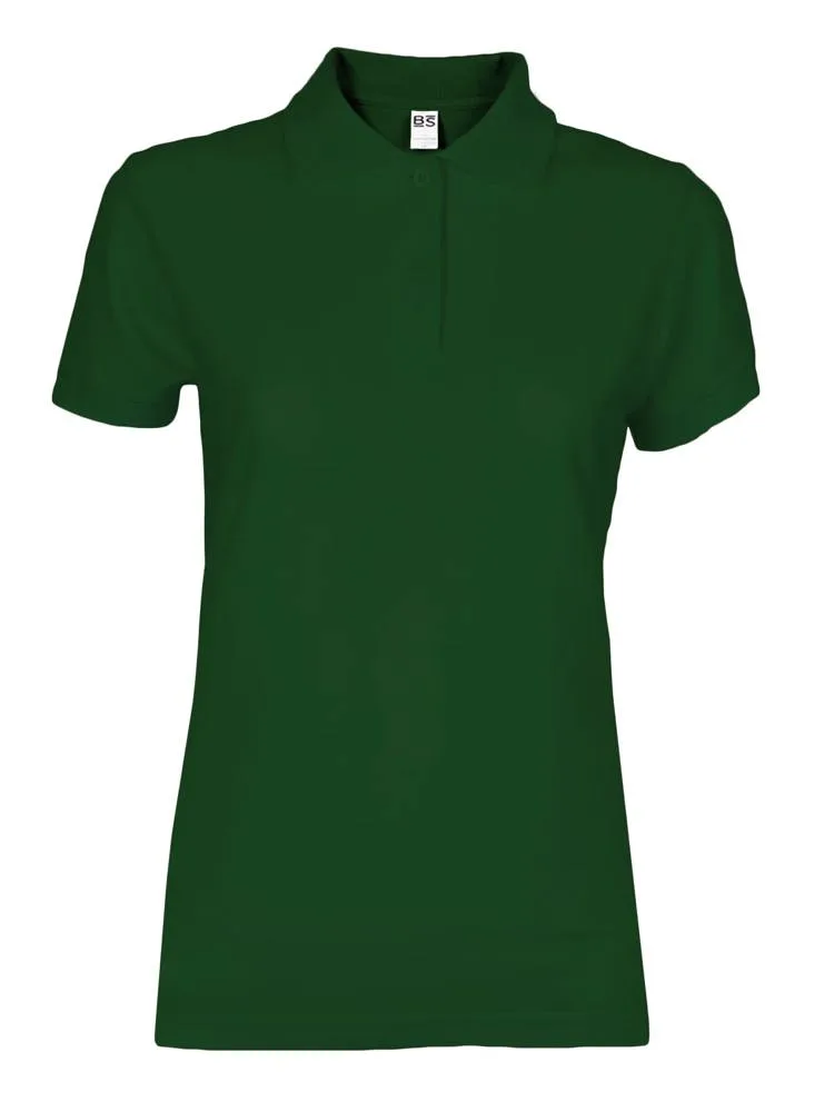 BS Evolution dames polo 180 grm² flessengroen pms 2411c - Hidalgo BS Evolution dames polo, 180 gr/m², flessengroen (pms 2411c)