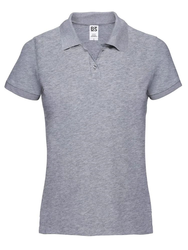 BS Evolution dames polo 180 grm² grijs melee pms cool grey 7c - Hidalgo BS Evolution dames polo, 180 gr/m², grijs melee (pms cool grey 7c)