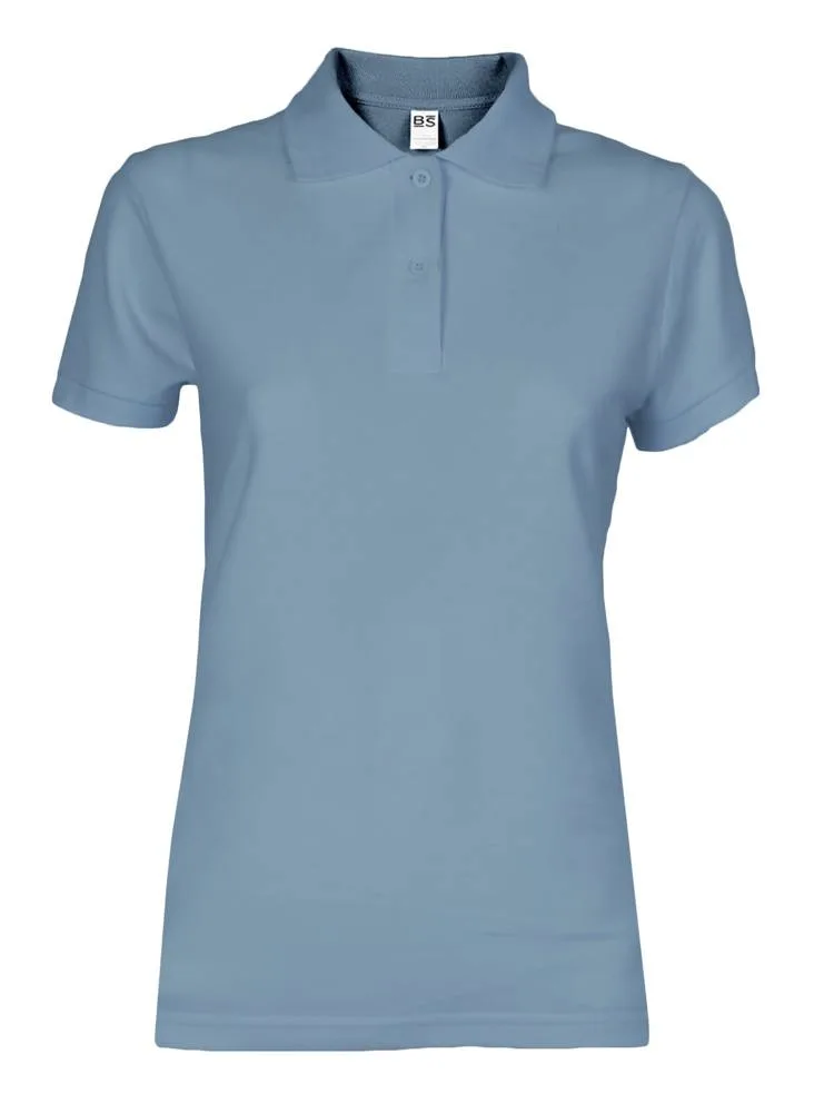 BS Evolution dames polo 180 grm² middenblauw pms 2157c - Hidalgo BS Evolution dames polo, 180 gr/m², middenblauw (pms 2157c)