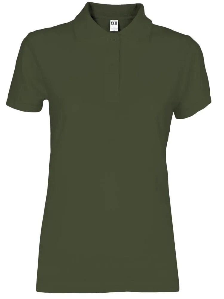 BS Evolution dames polo 180 grm² olijfgroen pms 418c - Hidalgo BS Evolution dames polo, 180 gr/m², olijfgroen (pms 418c)