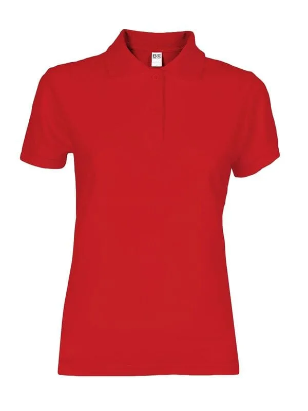 BS Evolution dames polo 180 grm² rood pms 186c - Hidalgo BS Evolution dames polo, 180 gr/m², rood (pms 186c)