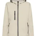 BS Storm dames softshell jas, 340 gr/m², gebroken wit (12-0304 tpg)