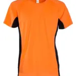 SP Air sportshirt 140 grm² fluo oranjezwart - Sport Shirt ontwerpen SP Air sportshirt, 140 gr/m², fluo oranje/zwart