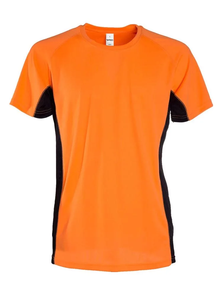 SP Air sportshirt 140 grm² fluo oranjezwart - Sport Shirt ontwerpen SP Air sportshirt, 140 gr/m², fluo oranje/zwart