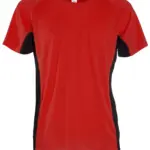 SP Air sportshirt 140 grm² rood zwart - Sport Shirt ontwerpen SP Air sportshirt, 140 gr/m², rood / zwart