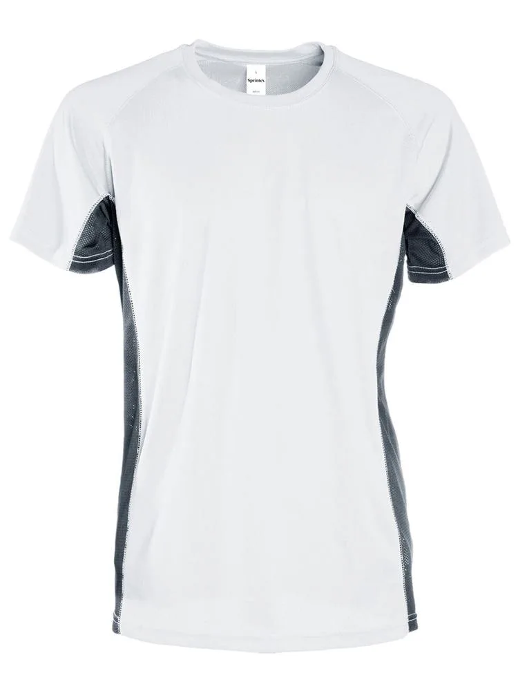SP Air sportshirt 140 grm² wit grijs - Sport Shirt ontwerpen SP Air sportshirt, 140 gr/m², wit / grijs