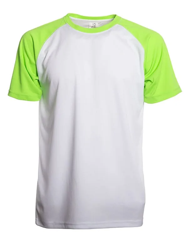 SP Trail sportshirt 140 grm² witfluo groen - Sport Shirt ontwerpen SP Trail sportshirt, 140 gr/m², wit/fluo groen