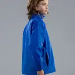 Kids windbreaker jacket, water-resistant, logo print for clubs. — product photo 10