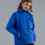 Kids windbreaker jacket, water-resistant, logo print for clubs. — product photo 11