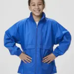 Kids windbreaker jacket, water-resistant, logo print for clubs. — product photo 13