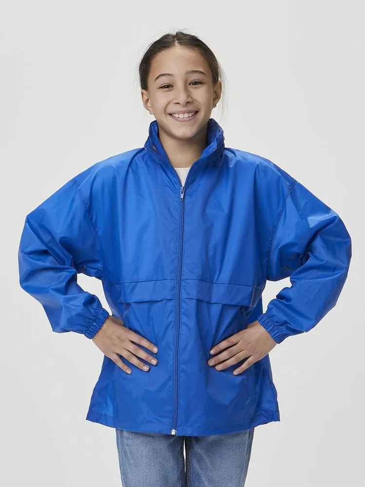 Kids windbreaker jacket, water-resistant, logo print for clubs. — product photo 13