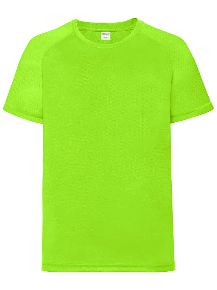 SP Run kids sportshirt 140 grm² fluo groen - Sport Shirtontwerpen SP Run kids sportshirt, 140 gr/m², fluo groen