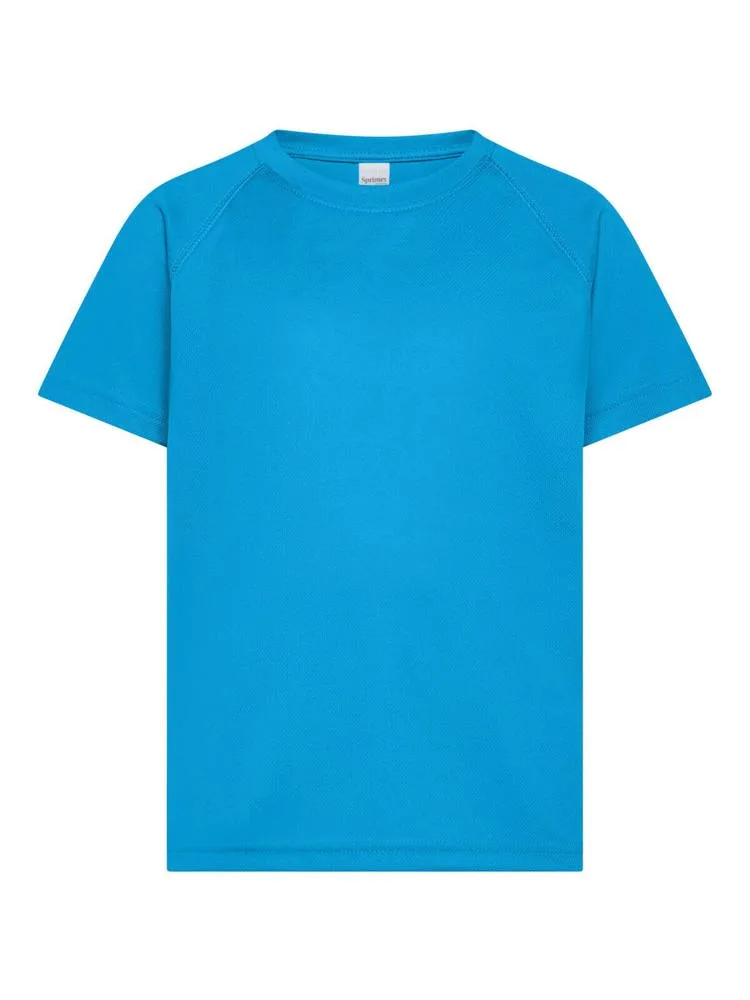 SP Run kids sportshirt 140 grm² sea breeze - Sport Shirtontwerpen SP Run kids sportshirt, 140 gr/m², sea breeze