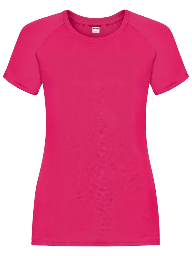 SP Run dames sportshirt 140 gm² fucsia - Sport Shirt ontwerpen SP Run dames sportshirt, 140 g/m², fucsia