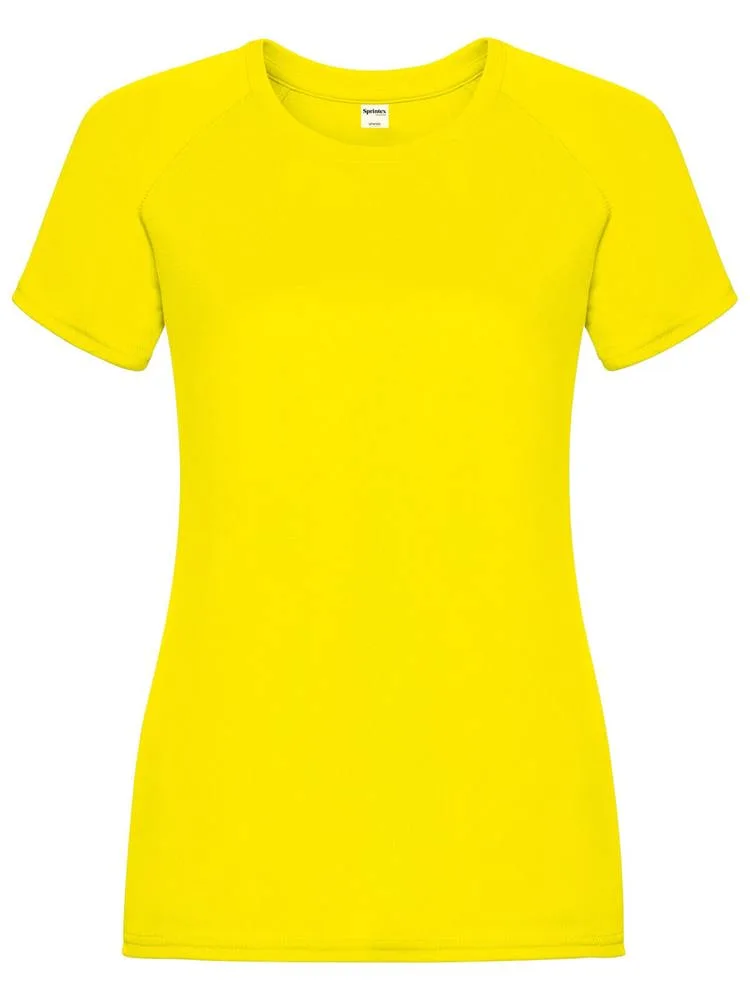 SP Run dames sportshirt 140 gm² geel - Sport Shirt ontwerpen SP Run dames sportshirt, 140 g/m², geel