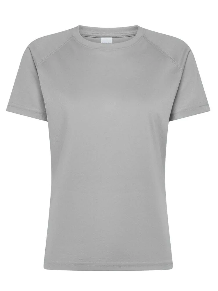 SP Run dames sportshirt 140 gm² grijs - Sport Shirt ontwerpen SP Run dames sportshirt, 140 g/m², grijs