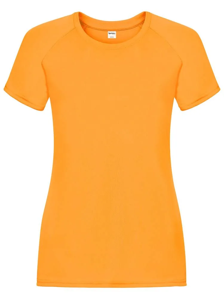 SP Run dames sportshirt 140 gm² neon oranje - Sport Shirt ontwerpen SP Run dames sportshirt, 140 g/m², neon oranje
