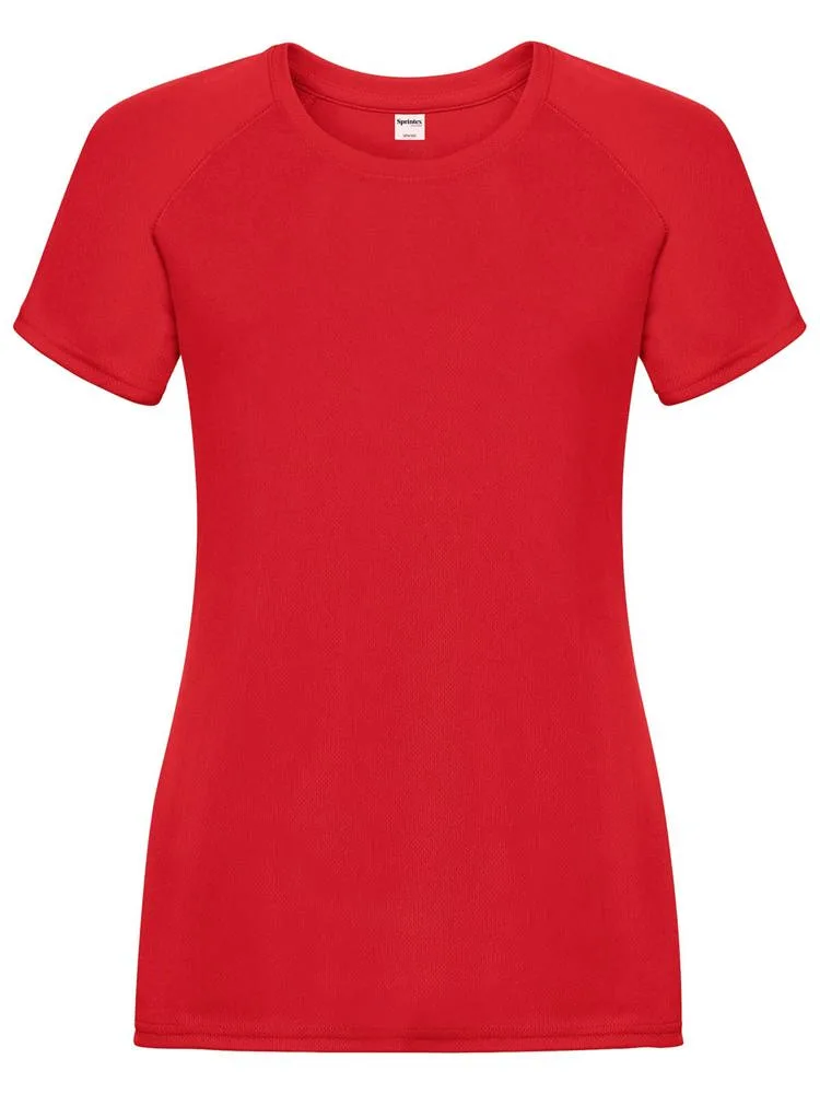 SP Run dames sportshirt 140 gm² rood - Sport Shirt ontwerpen SP Run dames sportshirt, 140 g/m², rood