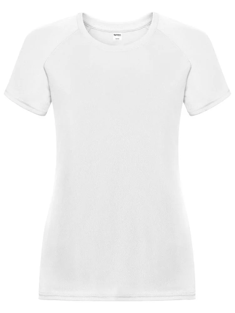 SP Run dames sportshirt 140 gm² wit - Sport Shirt ontwerpen SP Run dames sportshirt, 140 g/m², wit