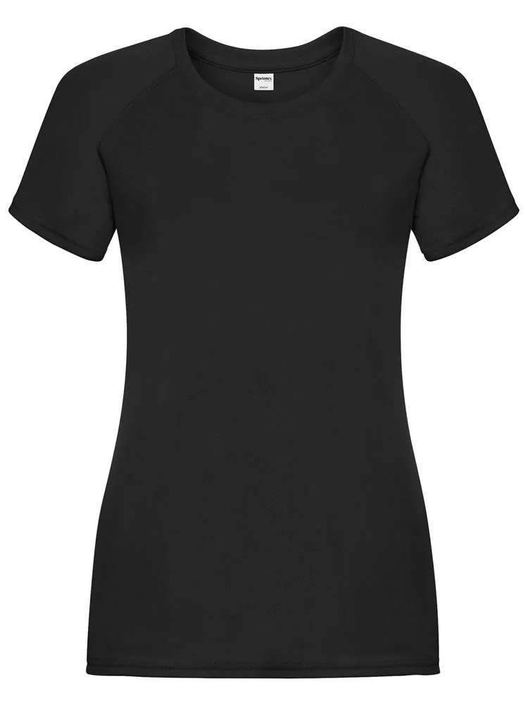 SP Run dames sportshirt 140 gm² zwart - Sport Shirt ontwerpen SP Run dames sportshirt, 140 g/m², zwart