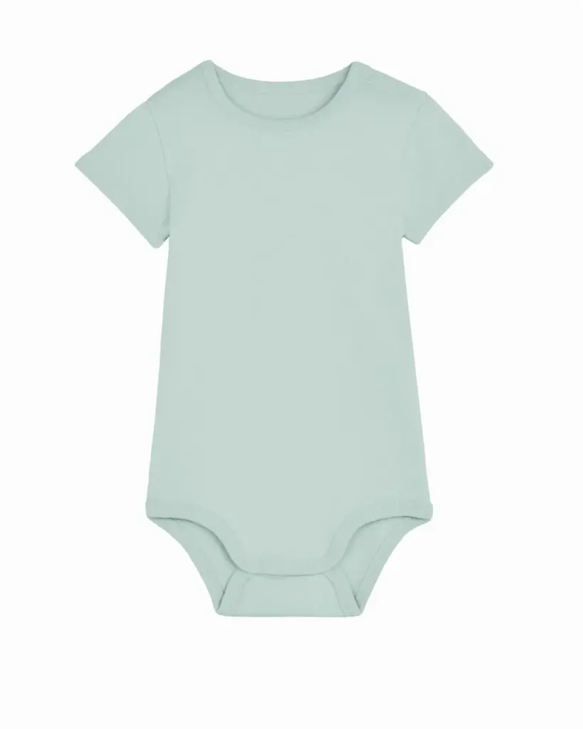S/S Babyrompertje, 210 gr/m², caribbean blue