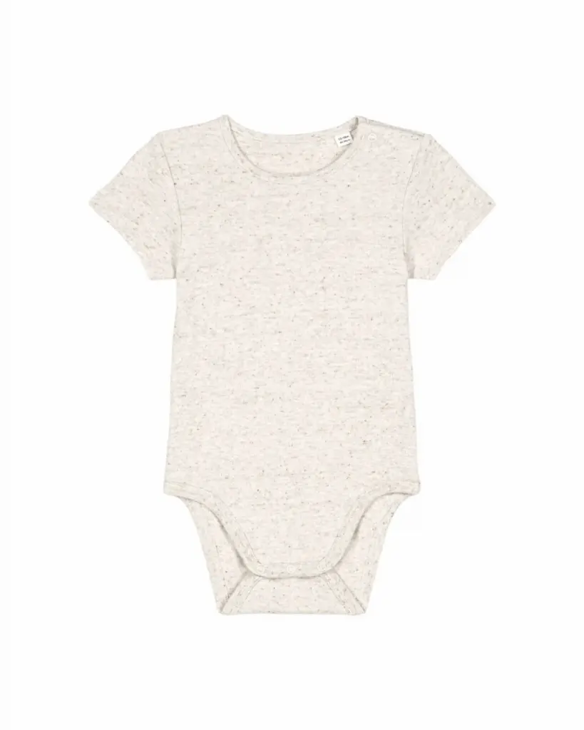 S/S Babyrompertje, 210 gr/m², eco-heather