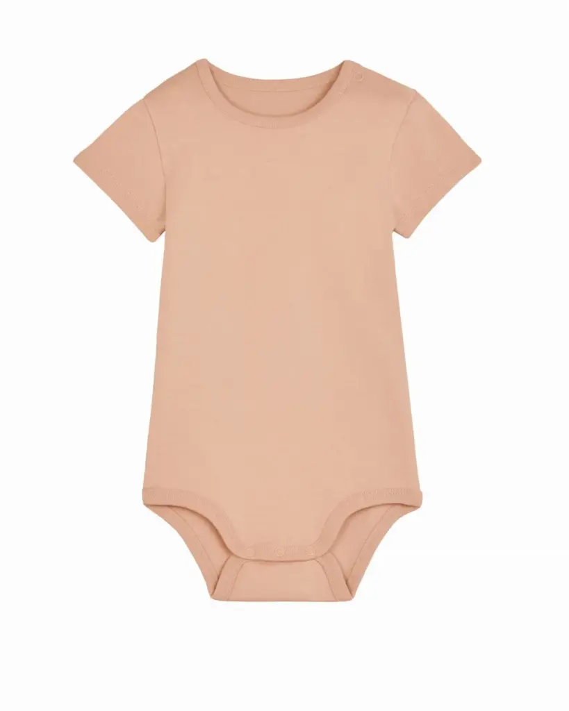 S/S Babyrompertje, 210 gr/m², fraiche peche
