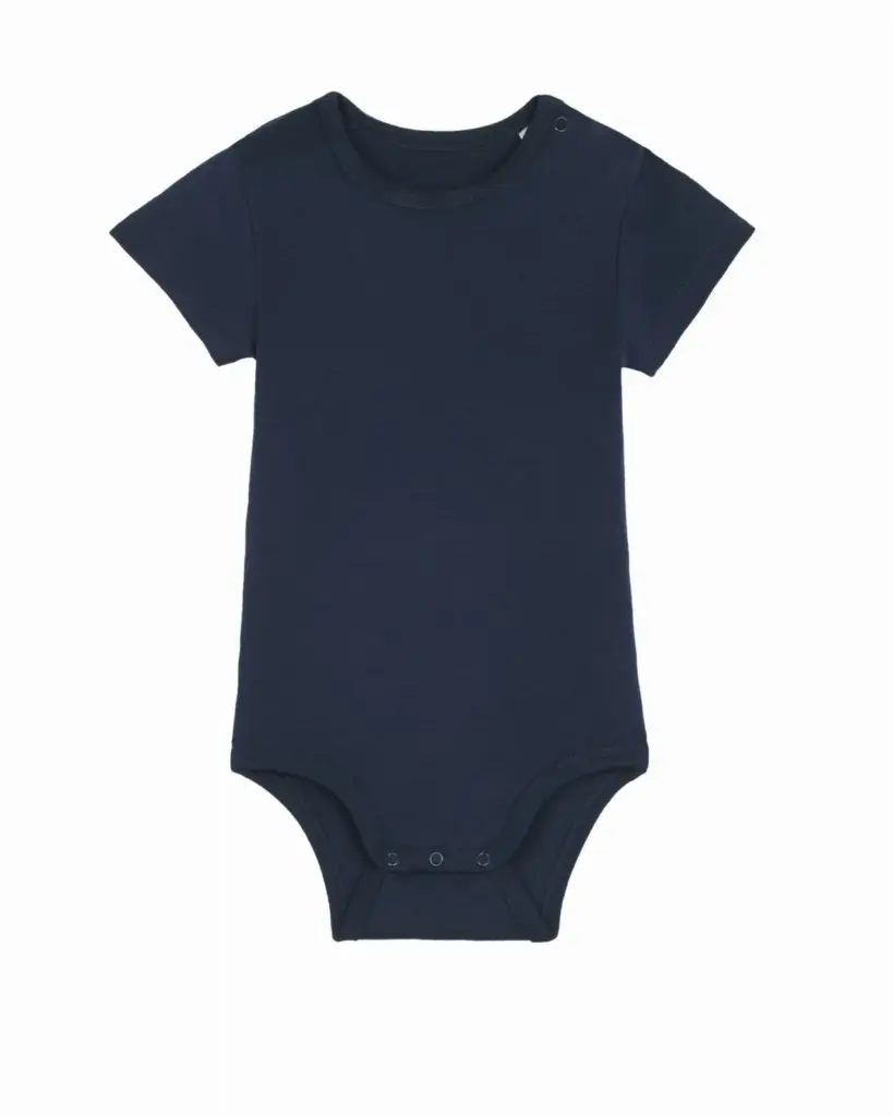 S/S Babyrompertje, 210 gr/m², french navy — productfoto 2
