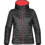 01518 - Women's Gravity Thermal Jacket, black/true red