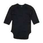 01547 - Baby long Sleeve Bodysuit, black — productfoto 3