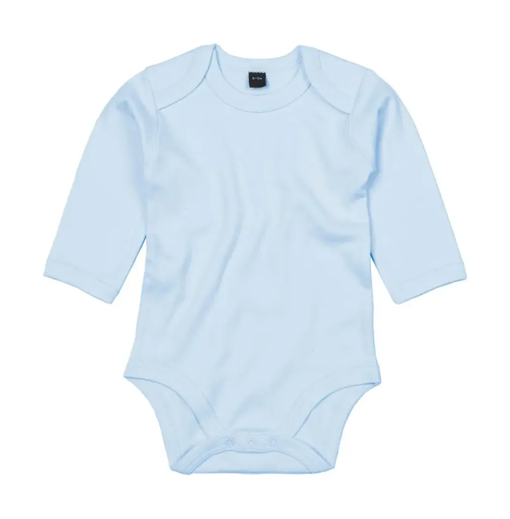 01547 - Baby long Sleeve Bodysuit, dusty blue — productfoto 6