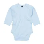 01547 - Baby long Sleeve Bodysuit, dusty blue — productfoto 6