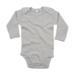01547 - Baby long Sleeve Bodysuit, heather grey melange — productfoto 4