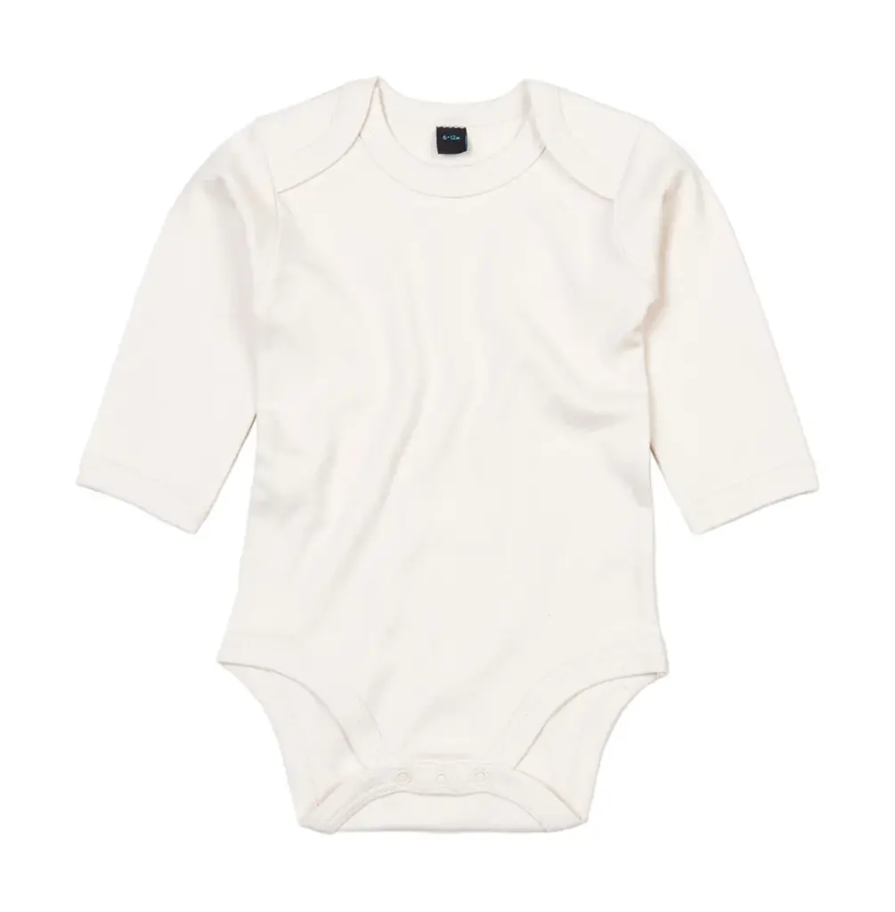 01547 - Baby long Sleeve Bodysuit, organic natural — productfoto 2