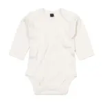 01547 - Baby long Sleeve Bodysuit, organic natural — productfoto 2
