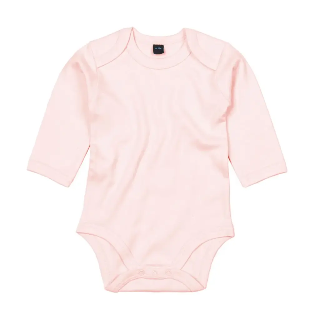 01547 - Baby long Sleeve Bodysuit, powder pink — productfoto 7