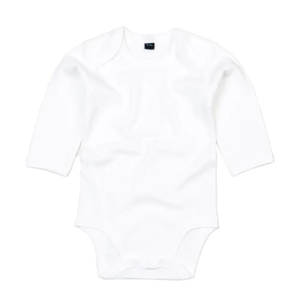 01547 - Baby long Sleeve Bodysuit, white