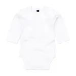 01547 - Baby long Sleeve Bodysuit, white